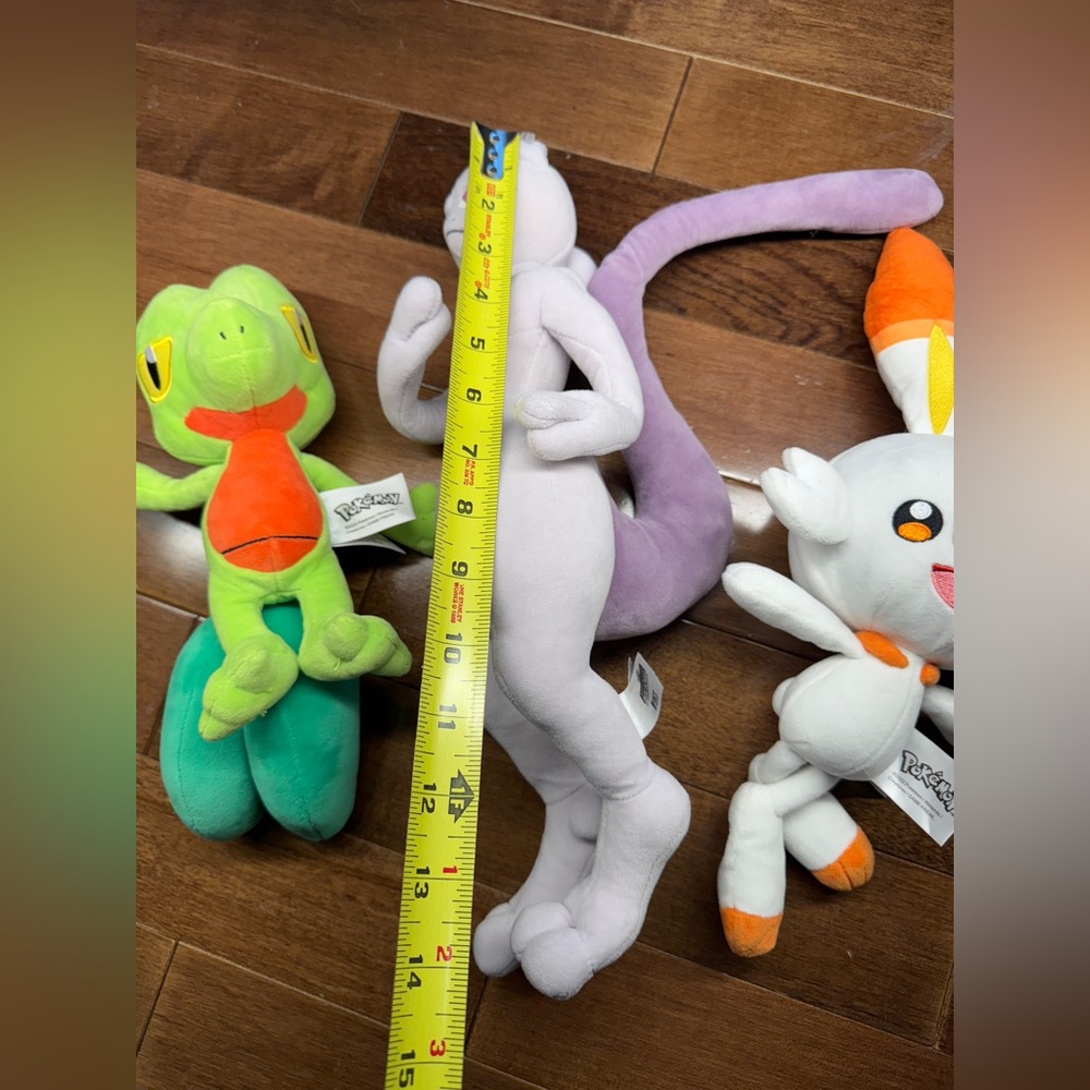 Pokémon Plush Scorbunny, Treecko & MEWTWO Stuffed toys bundle - Picture 8 of 9